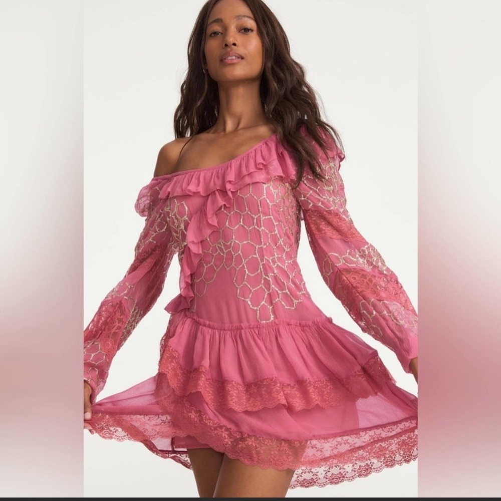 Love Shack Fancy Angora in Wild Rose Pink